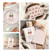 Berry eerste aardbei verjaardag Pink Bow Bedankdoosjes