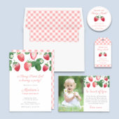 Berry Sweet Aardbei Verjaardag of Baby shower Vlaggetjes