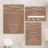 Het Rustic Kraft String Lights Wedding Collectie Servetten