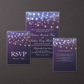 String Licht Avond Bruiloft Diner Menu (Personaliseer de collectie van deze zelfstandige maker.)