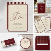 Ivory Burgundy Retro Wedding Seating Chart Sign Wandkleed