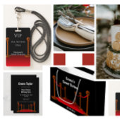 Elegant Zwart Rood Tapijt Hollywood 16e verjaardag Kaart