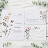 Elegante print geperste pastel Boho bloemen bruilo Save The Date (Personaliseer de collectie van deze zelfstandige maker.)
