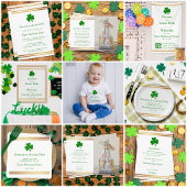 Stylish Gold Foil St. Patrick's Day 1st Birthday Papieren Bekers