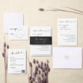 Chic Modern Menu Taart Trouwtaart Teken Poster (Personaliseer de collectie van deze zelfstandige maker.)