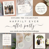 Chique gouden script foto bruiloft receptie uitnod