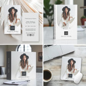 Stylish Modern Woman Entrepreneur Monogram 2 Photo Mini Klembord