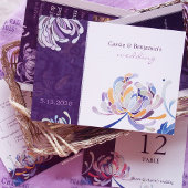 Unieke Bloemen Paarse Bruiloft Koppels Douche Kaart