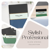 Moderne, minimale zwarte strepen notitieboek