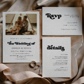 Stijlvolle retro zwart & wit Couple's Shower Kaart