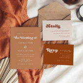 Stijlvolle retro bruine suiker bruiloft kartonnen onderzetters