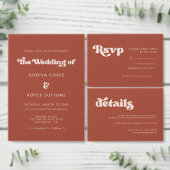 Stijlvolle retro Terracotta Welkom bij onze Foreve Poster (Personaliseer de collectie van deze zelfstandige maker.)