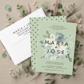 Succulent Greenery Alfabetical Seating Chart Poster (Personaliseer deze collectie van deze onafhankelijke maker. Test)