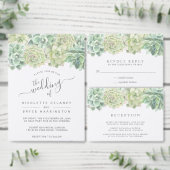 Lush Succulent Lijst Wedding Invitation Kaart (Personaliseer de collectie van deze zelfstandige maker.)