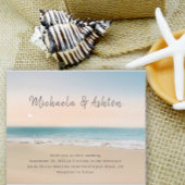 Eenvoudige strand bruiloft dank u Briefkaart