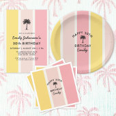 Zomer Cabana Stripes Kust 30ste Verjaardag Spandoek