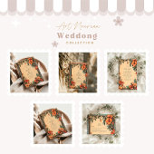 Zomer Bloemen Lijst Art Nouveau Huwelijk Save The Date