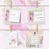 Elegante Boheemse chique artistieke bloemen All In One Uitnodiging