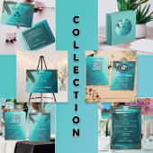 Foto | QR Code Strand Bruiloft Modern Save the Dat Kaart