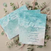 Summer Ocean Blue Beach Elegance Save the Date (Personaliseer deze collectie van deze onafhankelijke maker. Test)