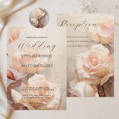 Zachte zomerse Rozen, elegant Vrijgezellenfeest Save The Date