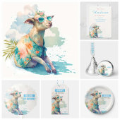 Waterverf Goat - Verjaardagsuitnodiging Kaart