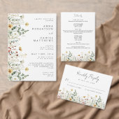Zomer Wildflower Field Bruiloft Menu (Personaliseer de collectie van deze zelfstandige maker.)