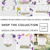 Bruiloftsborrel met zomerbloemen en vlinders servet