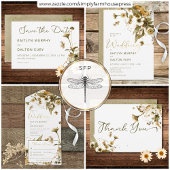 Zomer Wildbloemen & Daisies Bruiloft Bedankkaart