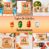 Zomerween Halloween Zomerfeest Vierkante Sticker