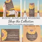 Waterverf Sunflower Barn Wood Save The Date