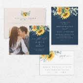 Rustige zonnebloem Eucalyptus Weddenschap sparen d Magnetische Uitnodiging