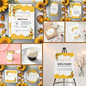 Zonnebloem Honingraat Mama-to-Bee Baby shower Bedankkaart