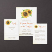 Zonnebloemen Waterverf Dank u kaart (Personaliseer de collectie van deze zelfstandige maker.)