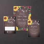 Rustige zonnebloem Mason Jar Lights Floral Wedding Save The Date (Personaliseer de collectie van deze zelfstandige maker.)