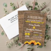 Zonnebloemen & Rustiek Hout Trouwprogramma Hand Fa Handwaaier (Personaliseer deze collectie van deze onafhankelijke maker. Test)