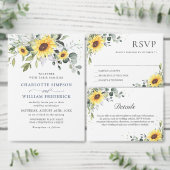 Elegant Sunflower Eucalyptus ENGAGTY Kaart (Personaliseer de collectie van deze zelfstandige maker.)