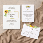 Zomer Zonnebloemen Boho huwelijksprogramma Programma (Personaliseer de collectie van deze zelfstandige maker.)