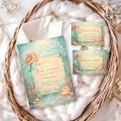 Sunlit Mermaid Reef Baby Shower Kaart