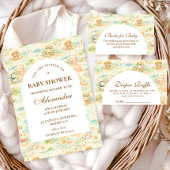 Cute Tropical Animal Party Diapper Raffle Informatiekaartje