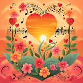 Trouwkaart 'Sunset Serenade' Kaart