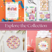 ONE Sun & Rainbows Eerste Verjaardag Boho Waterver Kaart