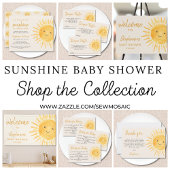 Diaper Raffle Sunshine Baby shower Informatiekaartje