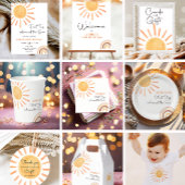 Boho Little Sunshine 1st Birthday Invite Sun Kaart