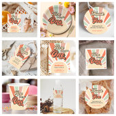 Sunshine Retro Regenboog Bedankt Verjaardagsfeest Ronde Sticker