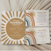 Boho zonneschijn advies voor baby shower partij te poster