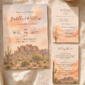 Superstition Mountains Arizona Woestijn Bruiloft Acryl Bord