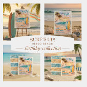 Dive into Five Retro Surf Beach 5th Birthday  Kaart