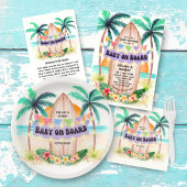 Surf & Sea Baby Aan Boord Strand Baby Shower  Wandkleed