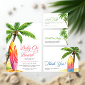 Tropical Palm Tree Budget Bedankt Notitiekaartje